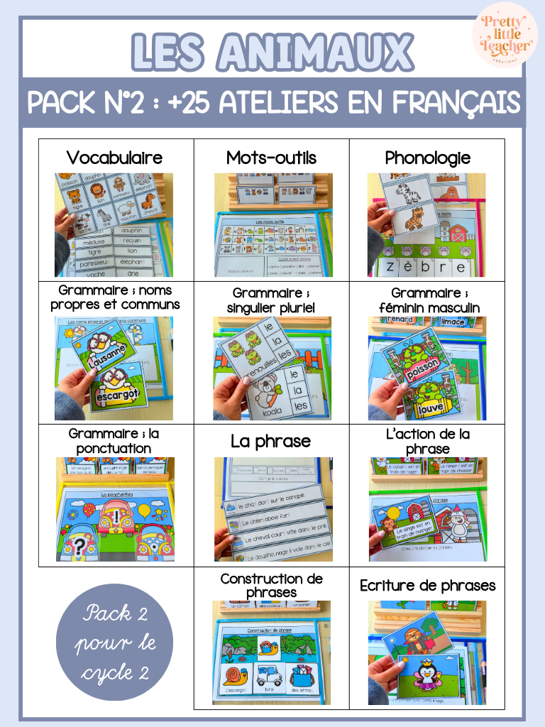 Pack 2 Français sur les animaux