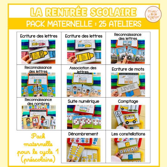Pack Maternelle sur la rentrée ✏️ : 25 activités à imprimer