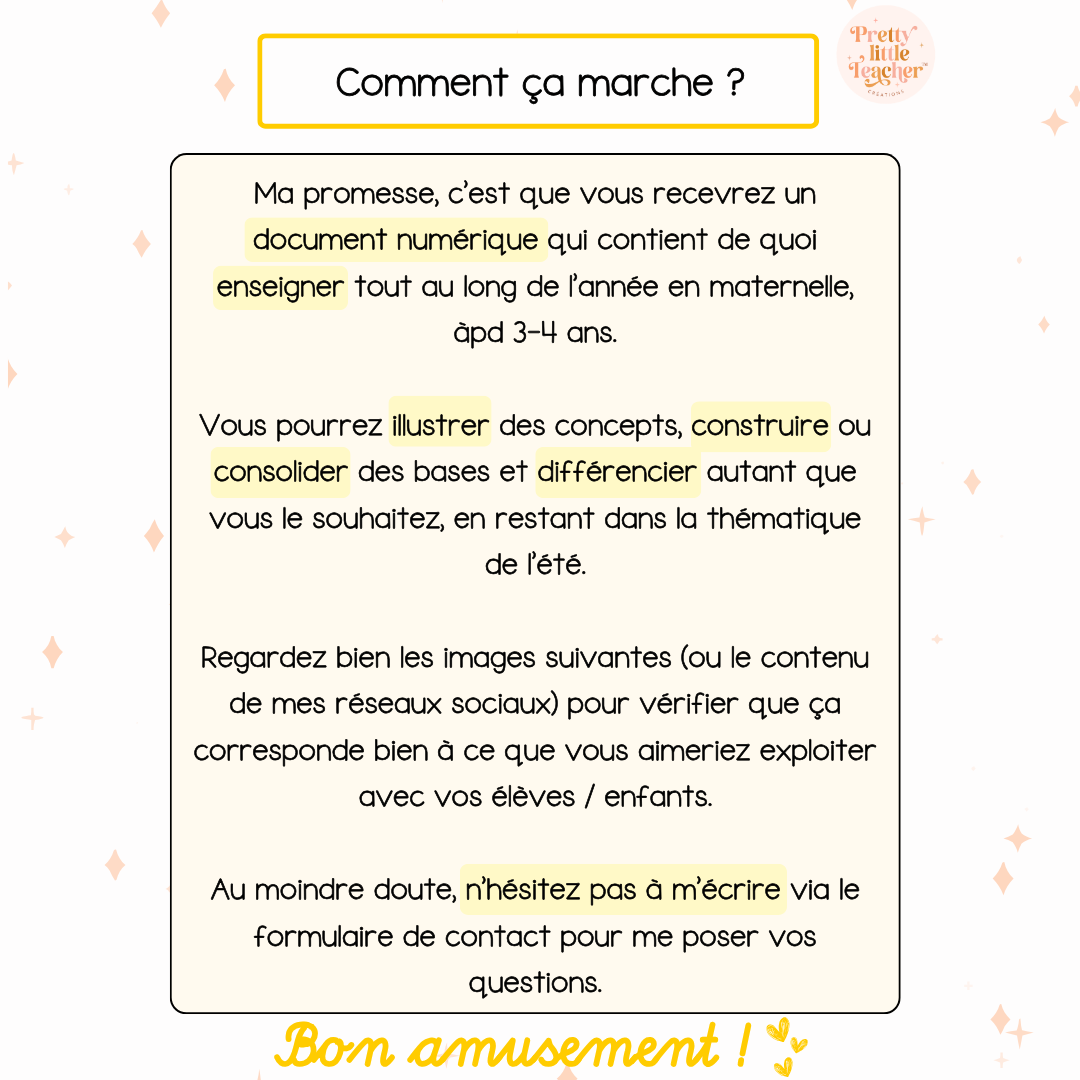 Tous les Packs Maternelle pour toute l'année