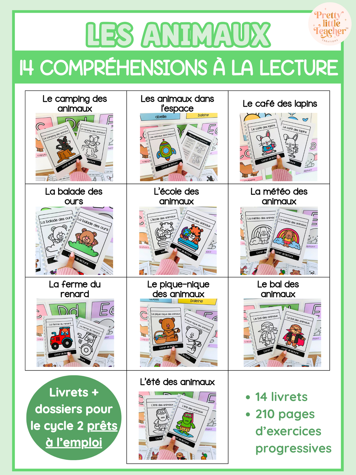 Pack pour les bons lecteurs : 14 livrets de lecture sur les animaux + exercices