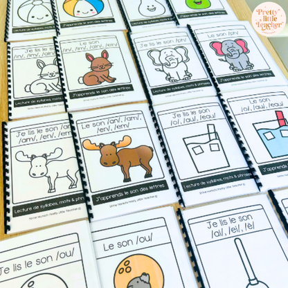 Apprendre à lire les syllabes, mots et phrases (20 livrets de sons composés)