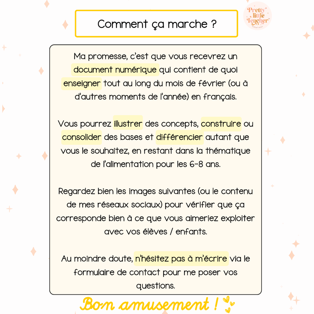 Pack 2 Français sur l'alimentation