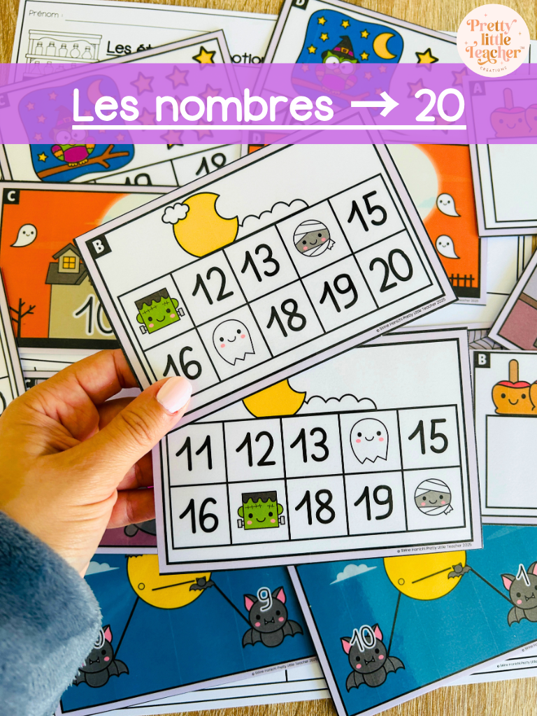 Les nombres de 11 à 20 (x8)