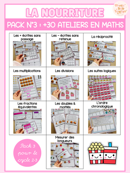 Pack 3 mathématiques sur la nourriture
