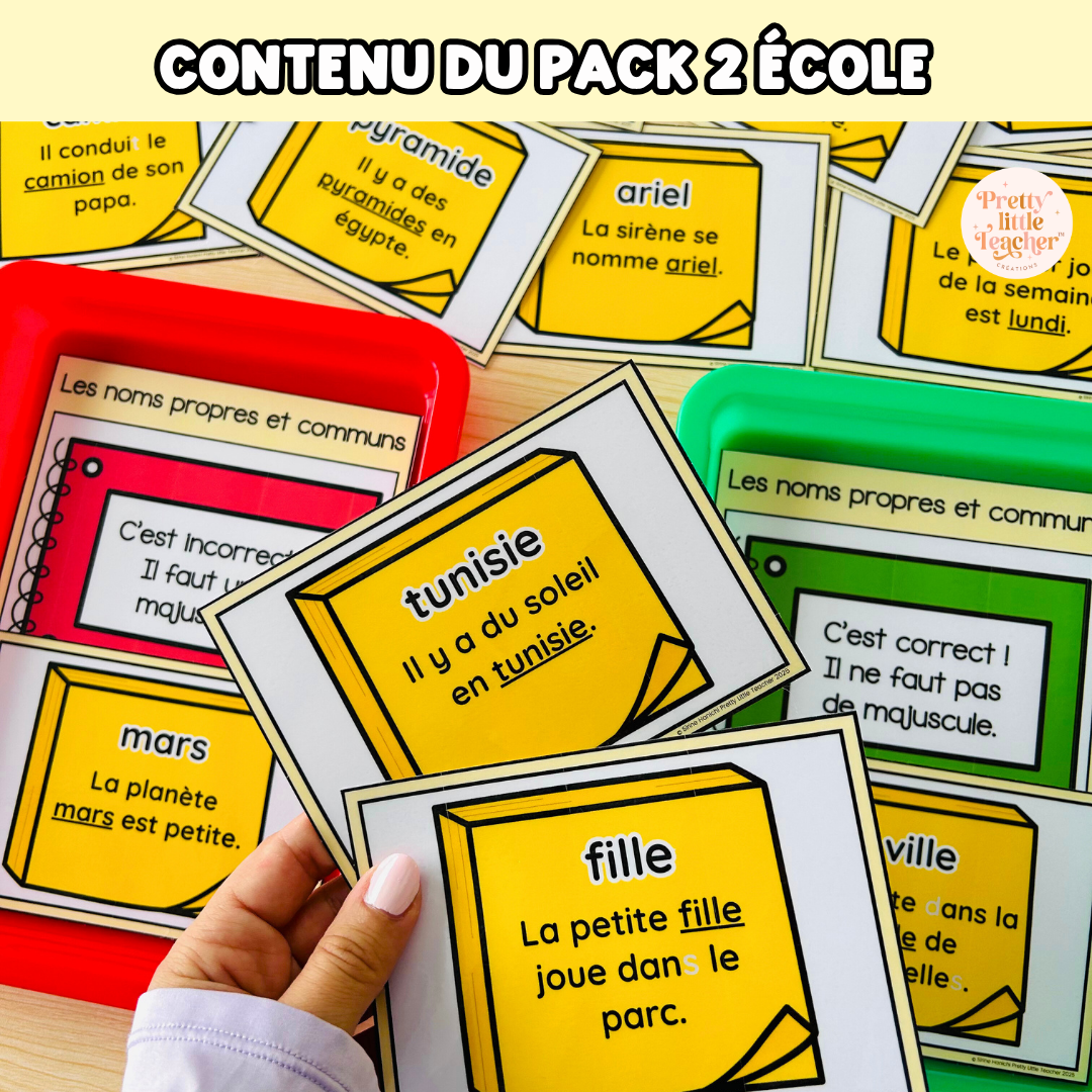 Pack 2 Français sur l'école