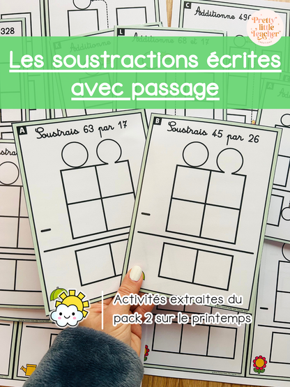 Les soustractions écrites avec retenue jusqu’à 100 DU - DU (3x)