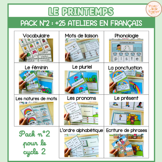 Pack 2 Français sur le printemps