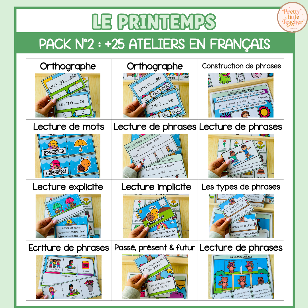 Pack 2 Français sur le printemps