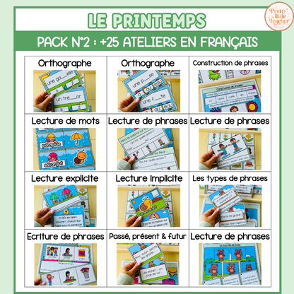 Pack 2 Français sur le printemps