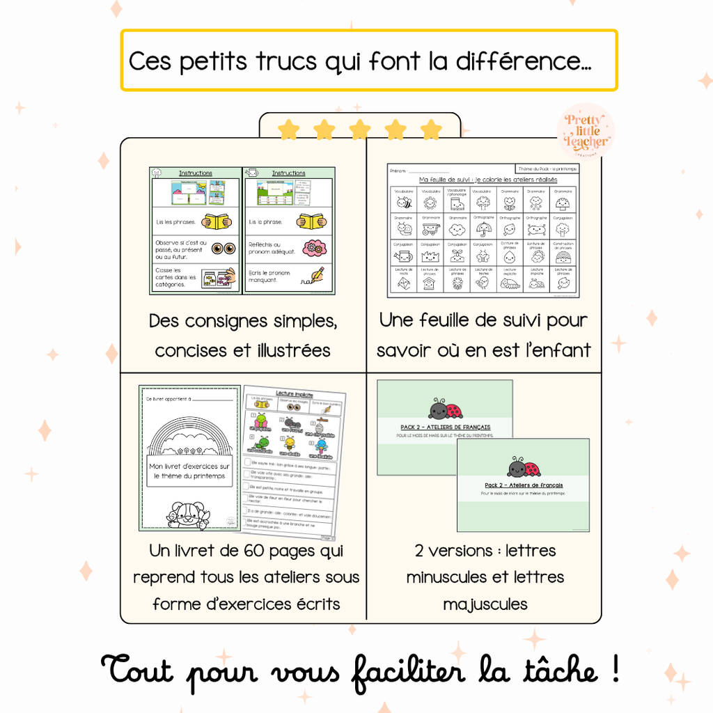 Pack 2 Français sur le printemps