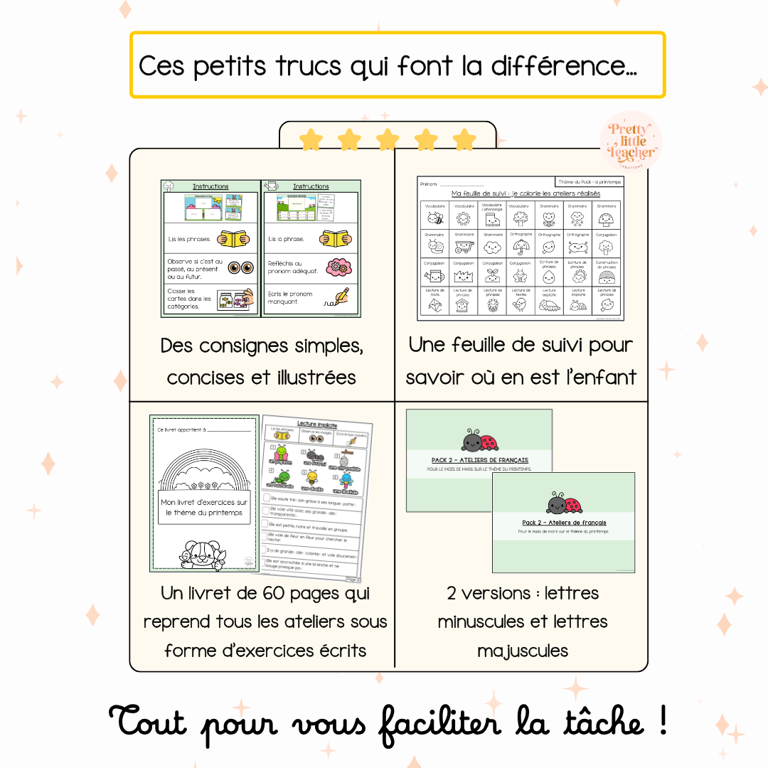 Pack 2 Français sur le printemps