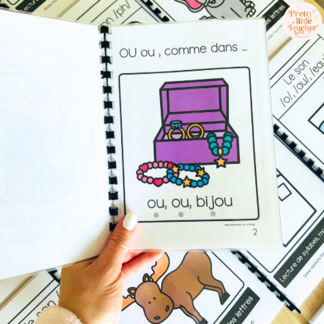 Apprendre à lire les syllabes, mots et phrases (20 livrets de sons composés)