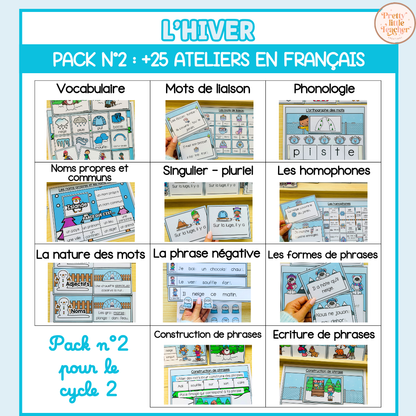 Tous les Packs 2 Français pour toute l'année