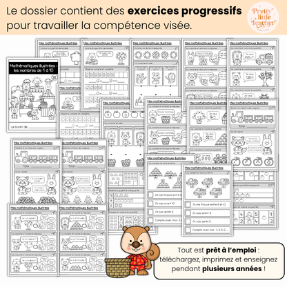 Mathématiques illustrées : compter de 1 à 10