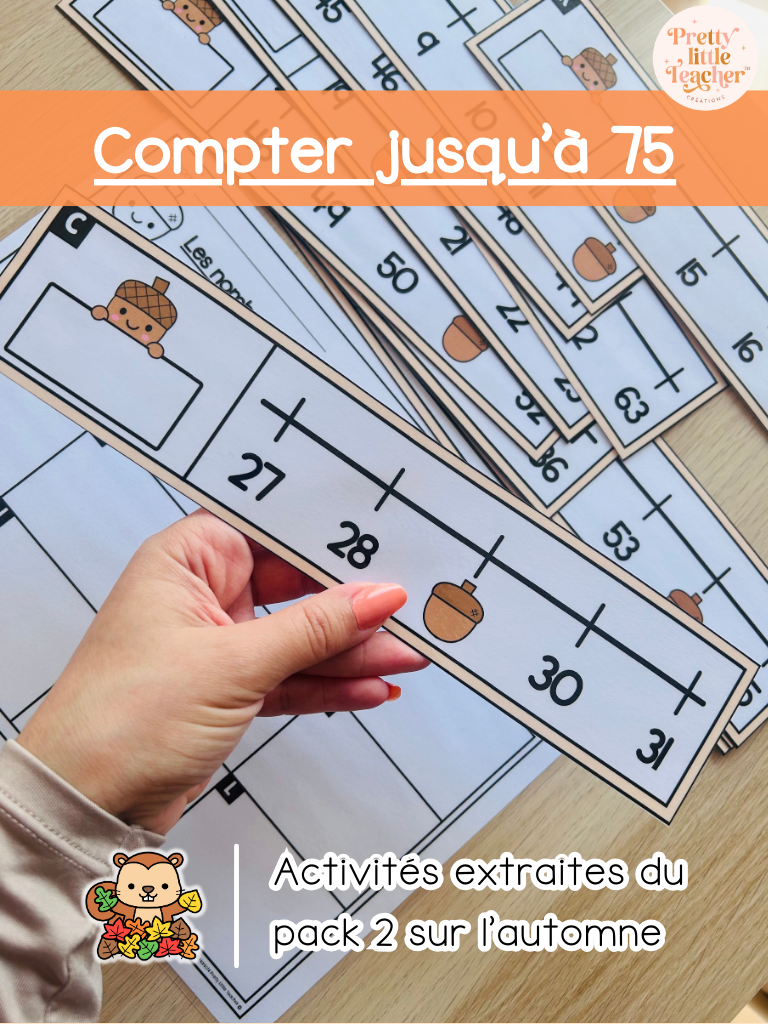 Les nombres jusqu'à 75 (3x)