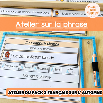 Atelier : les critères d'une phrase