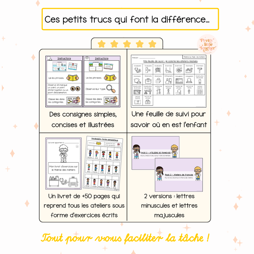Tous les Packs 2 Français pour toute l'année
