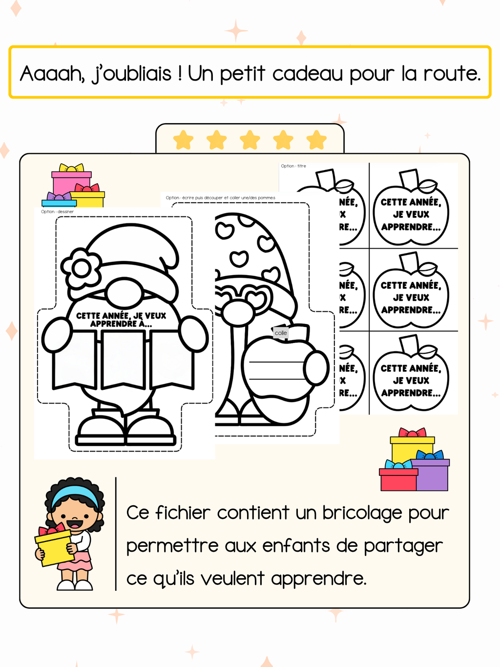 Lecture thème école : la rentrée des gnomes