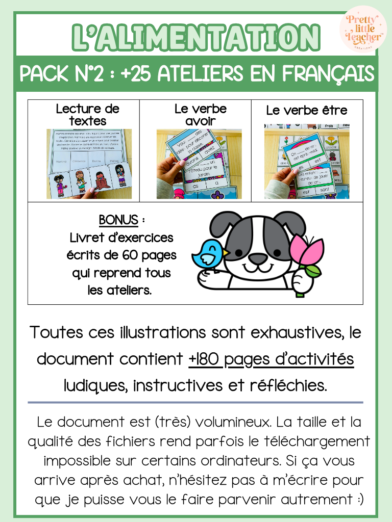 Pack 2 Français sur le printemps