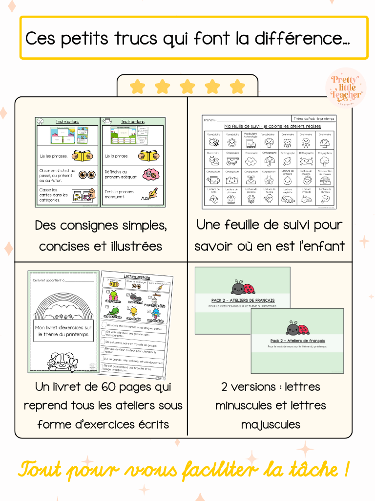Pack 2 Français sur le printemps