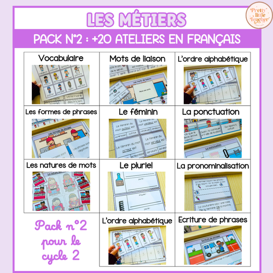 Pack 2 Français sur les métiers