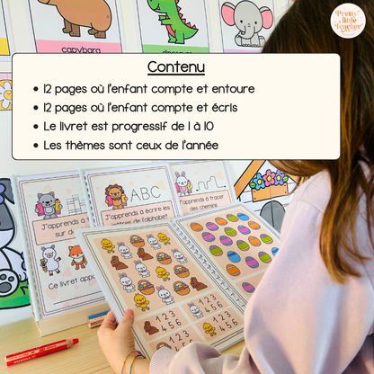 Pack de 4 livrets d'activités pour la maternelle : écrire, dénombrer et tracer