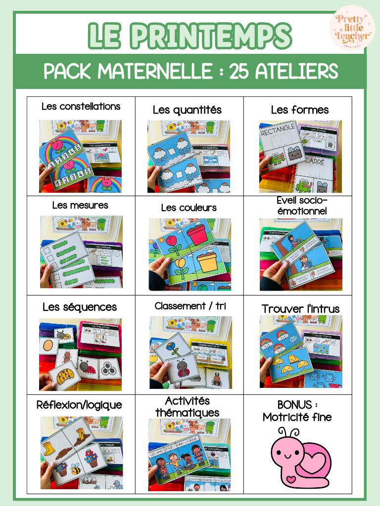 Pack Maternelle sur le printemps