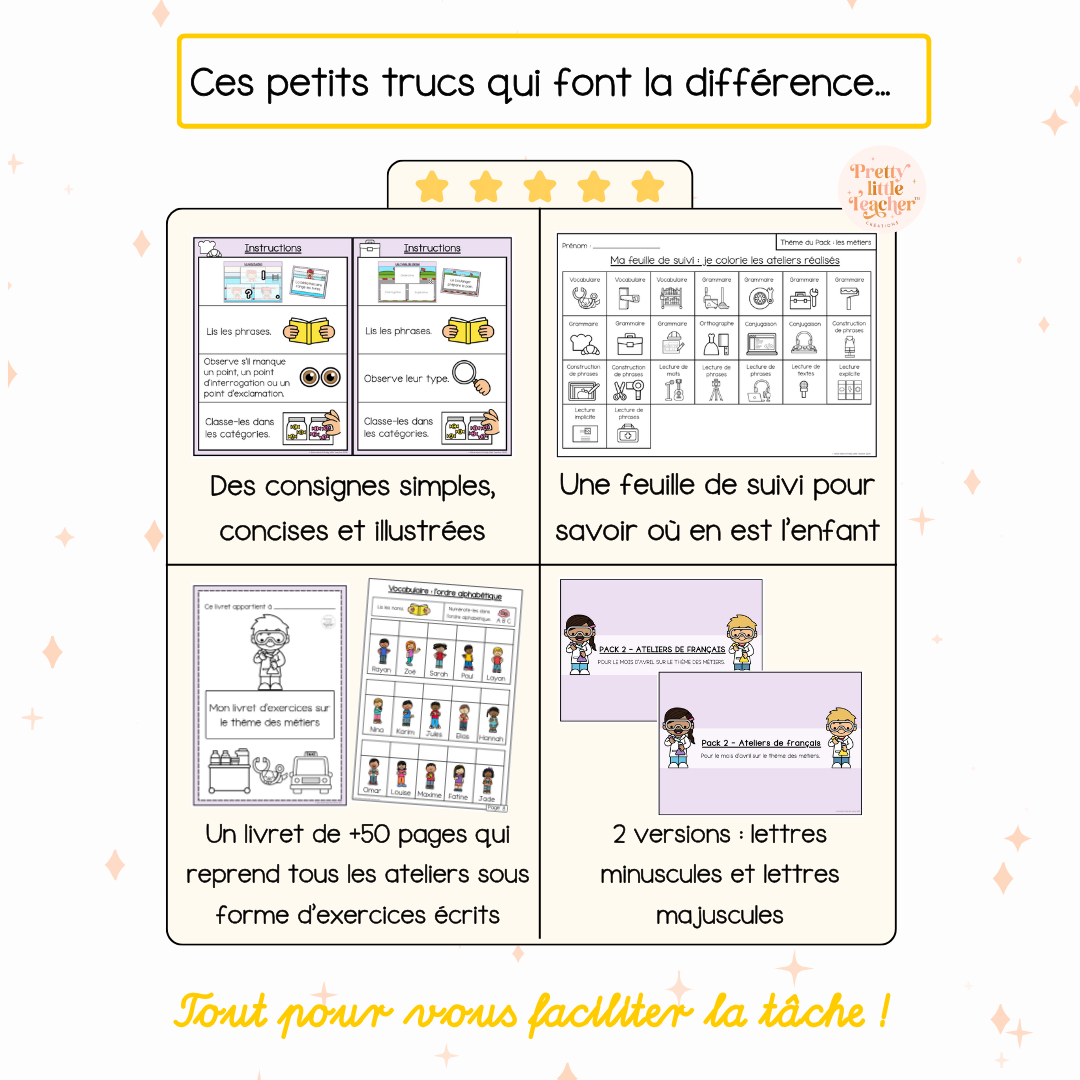 Pack 2 Français sur les métiers