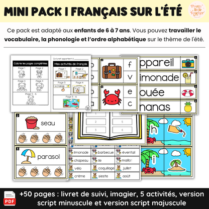 Mini Pack 1 Français sur l'été