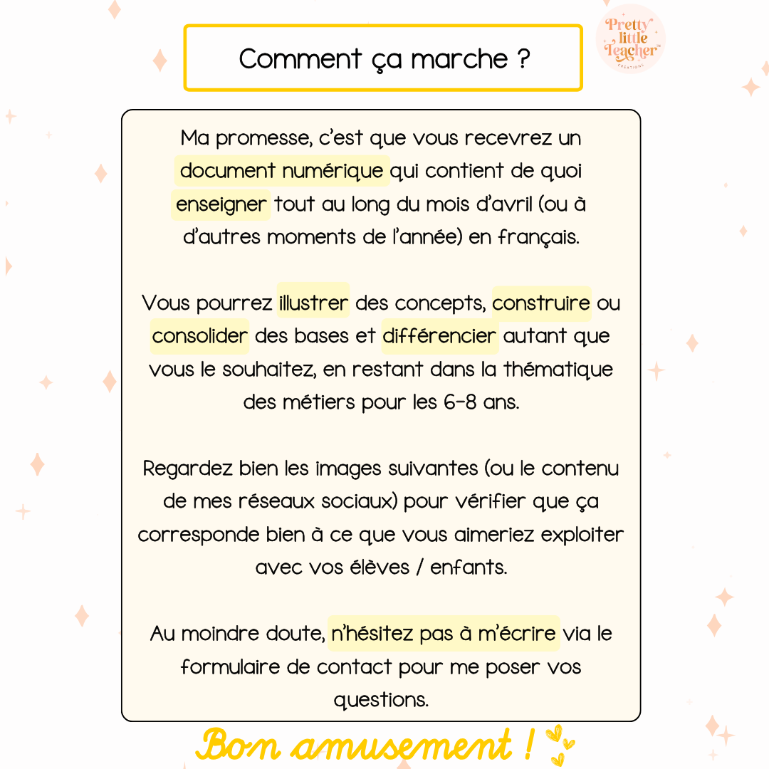 Pack 2 Français sur les métiers