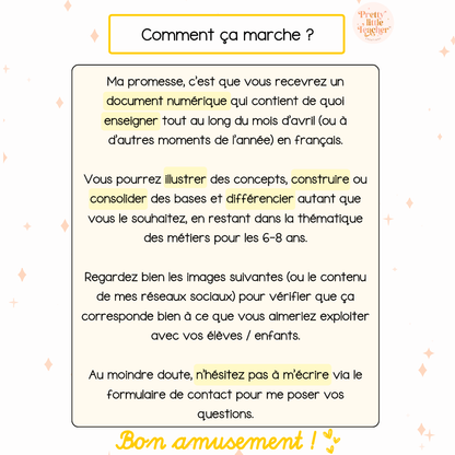Pack 2 Français sur les métiers