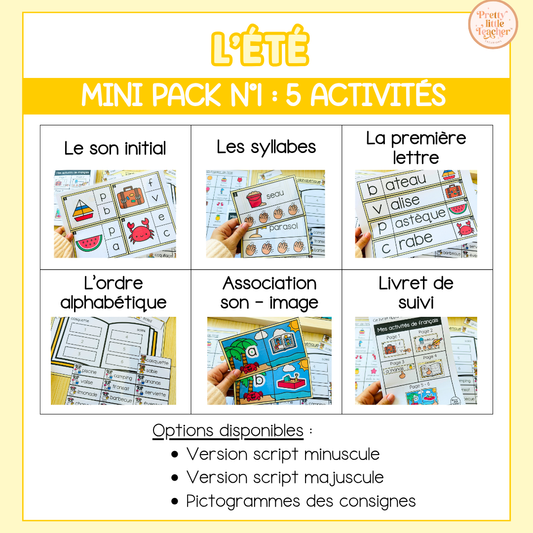Mini Pack 1 Français sur l'été