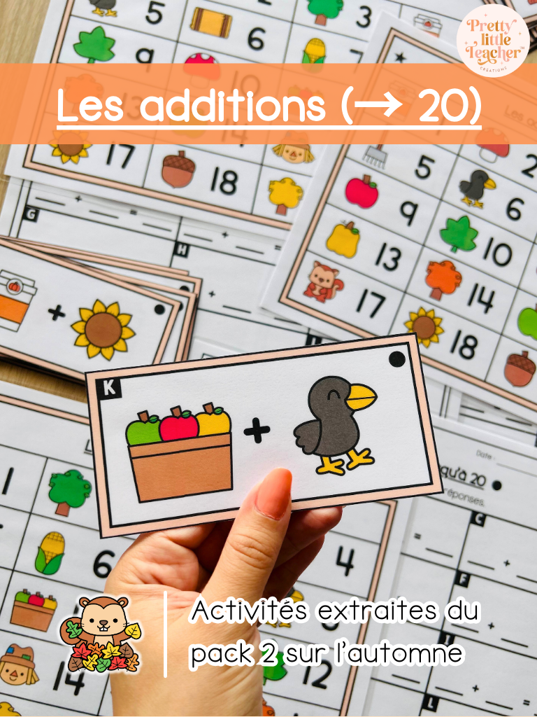 Les additions jusqu'à 20 (3x)