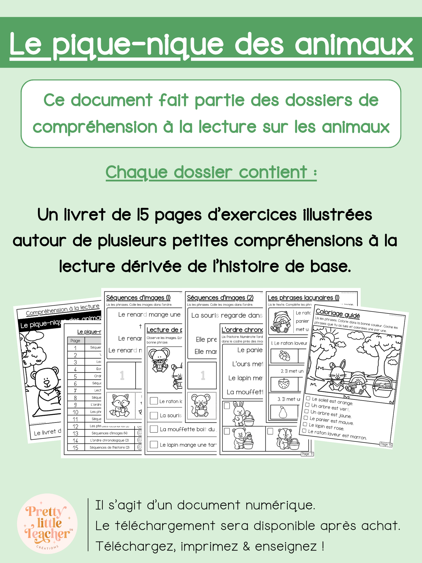 Le pique-nique des animaux (lecture)