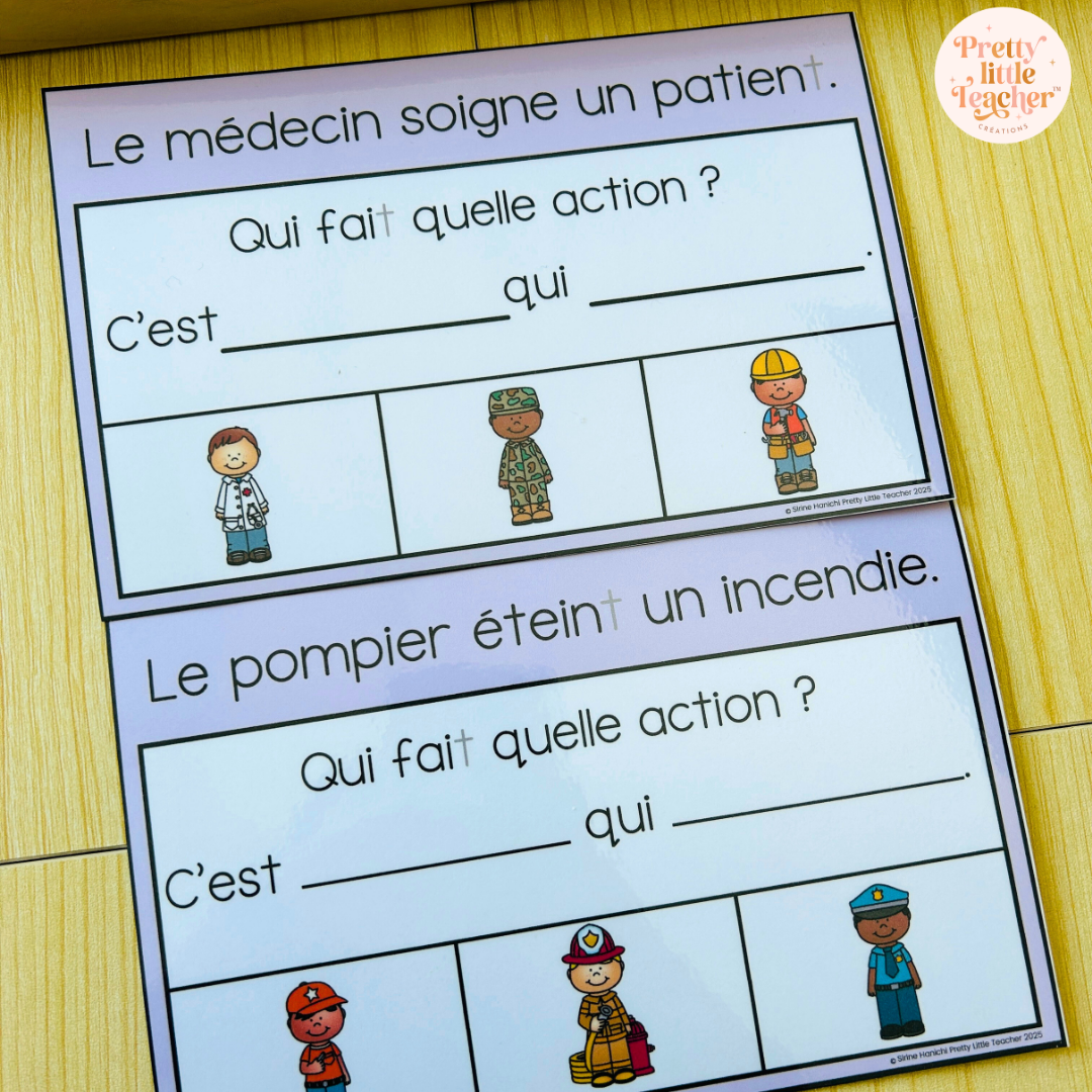 Pack 2 Français sur les métiers