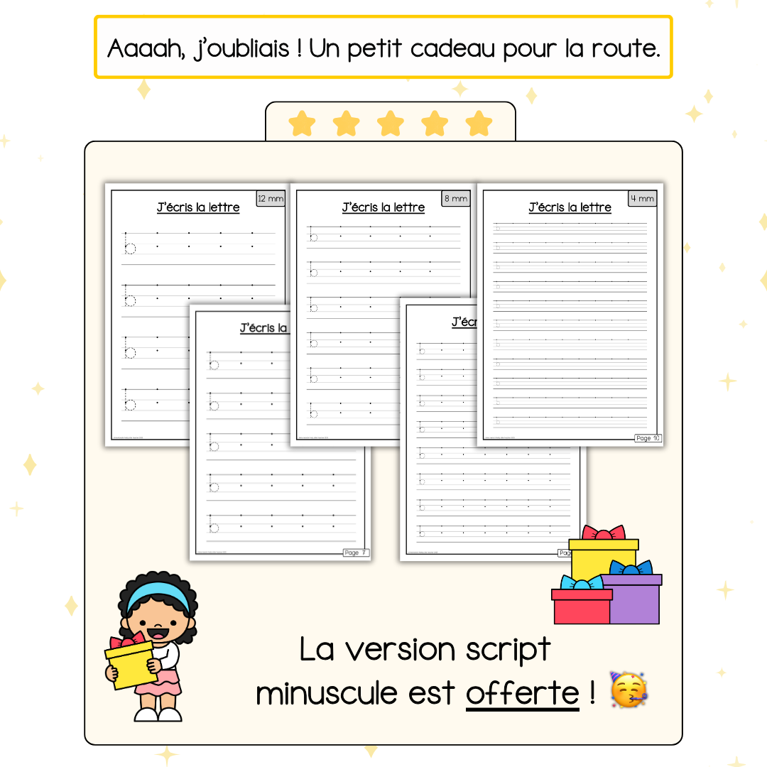 Livrets : j'apprends à écrire progressivement en script