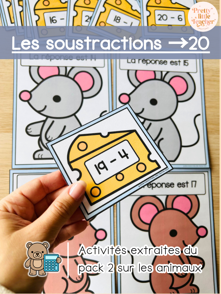 Les soustractions jusqu'à 20 (3x)