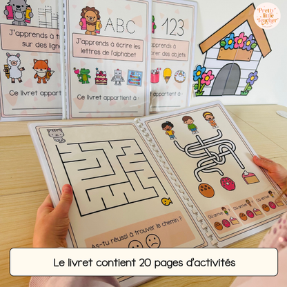 Pack de 4 livrets d'activités pour la maternelle : écrire, dénombrer et tracer