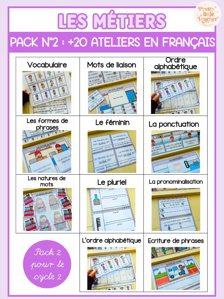 Pack 2 Français sur les métiers