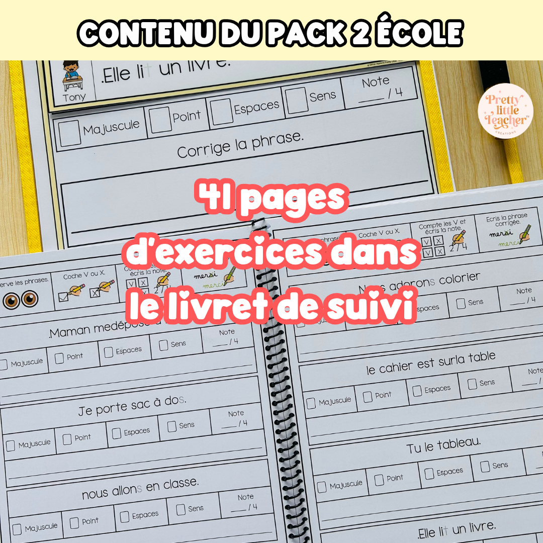 Pack 2 Français sur l'école