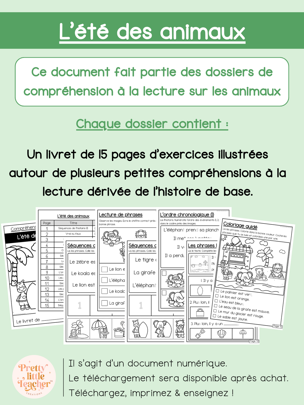 L'été des animaux (lecture)