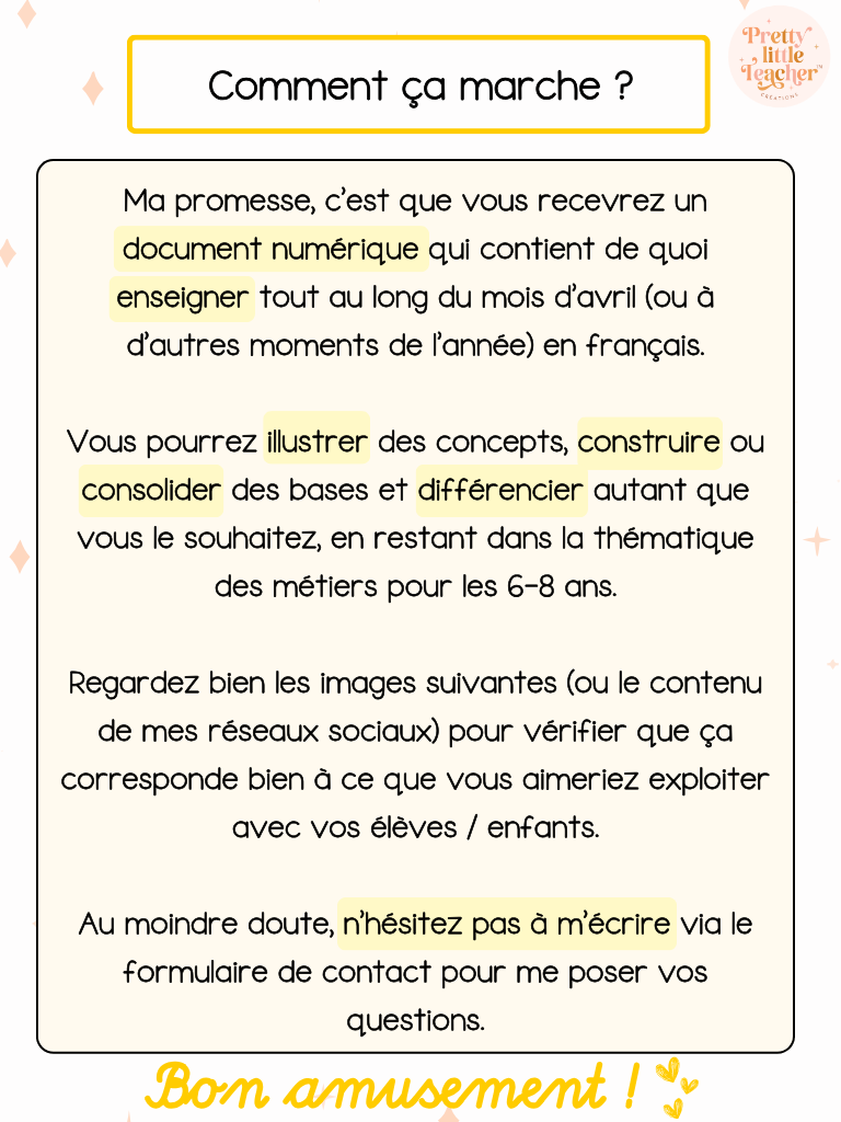 Pack 2 Français sur les métiers