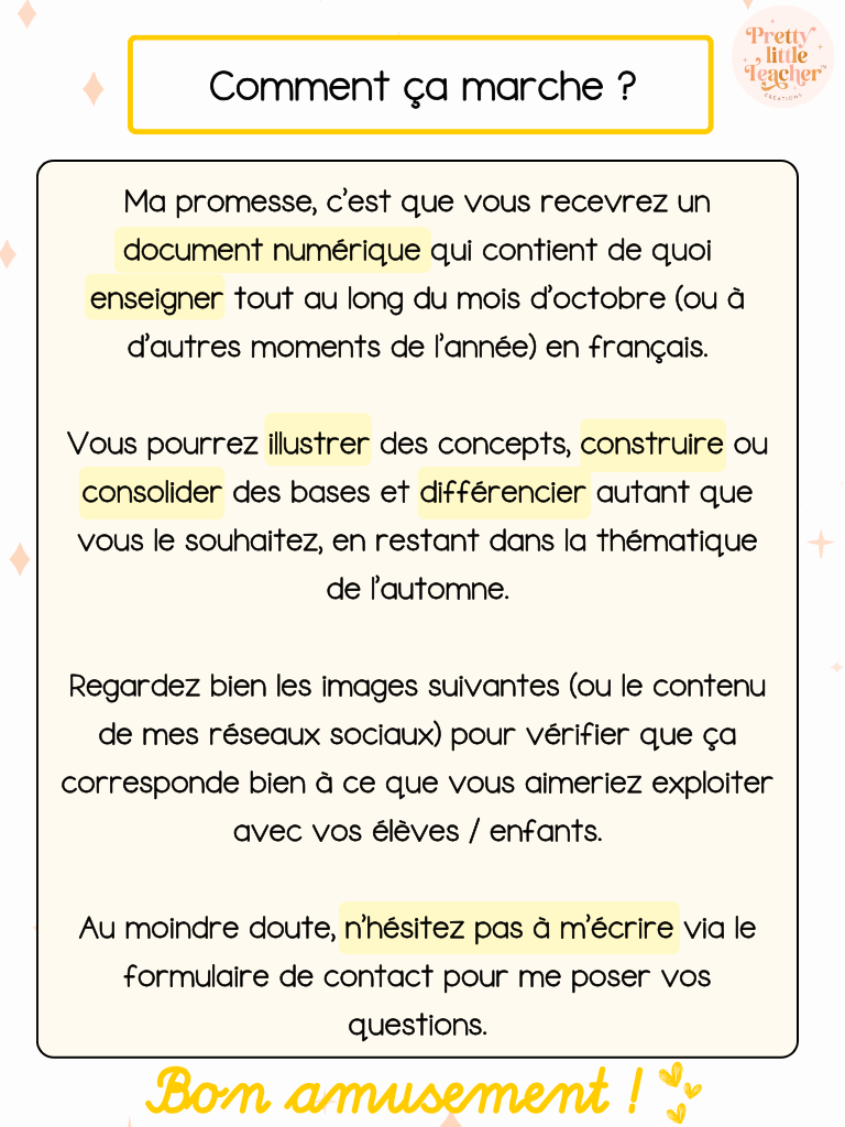 Pack 2 Français sur l'automne