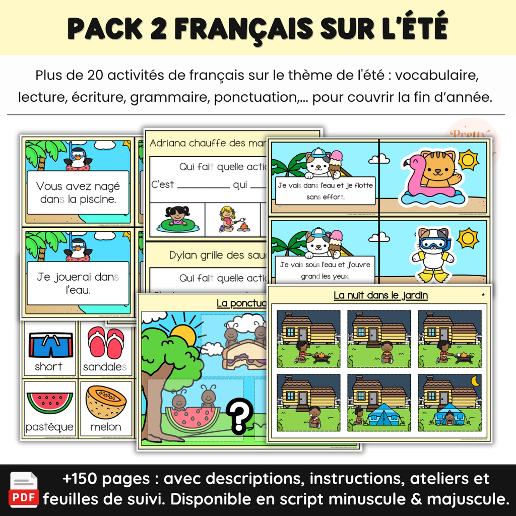 Pack 2 Français sur l'été