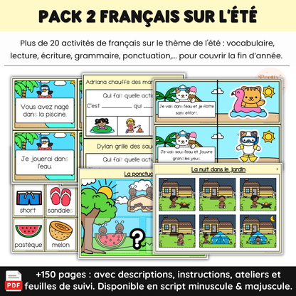 Pack 2 Français sur l'été