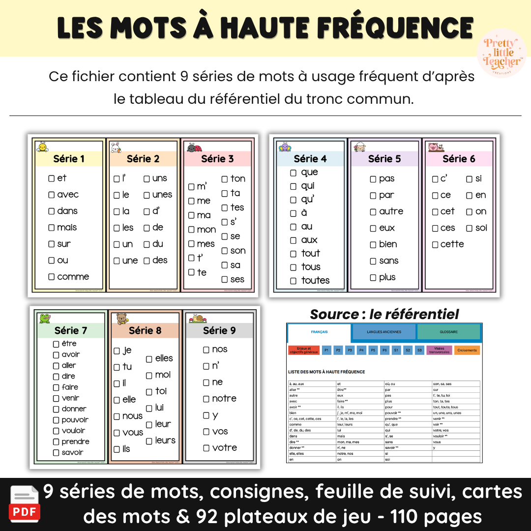 Les mots à usage fréquent