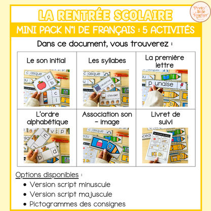 Tous les Mini Packs 1 Français pour toute l'année