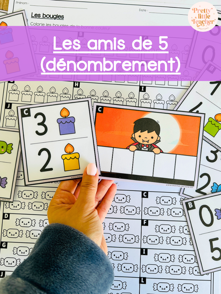 Dénombrer jusqu'à 5, les amis de 5 (5x)