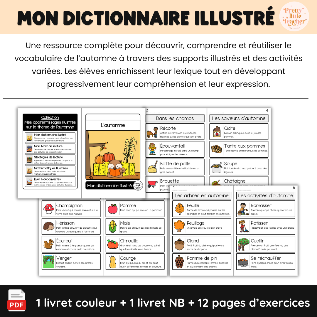 Mon dictionnaire illustré : l'automne
