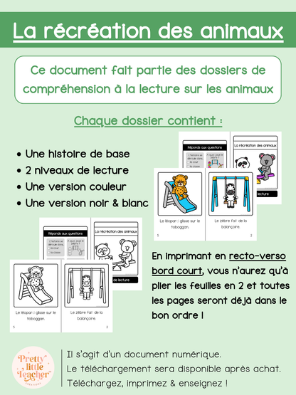 La récréation des animaux (lecture)